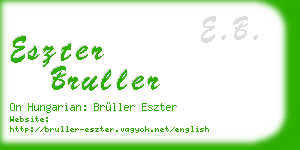 eszter bruller business card