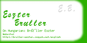 eszter bruller business card